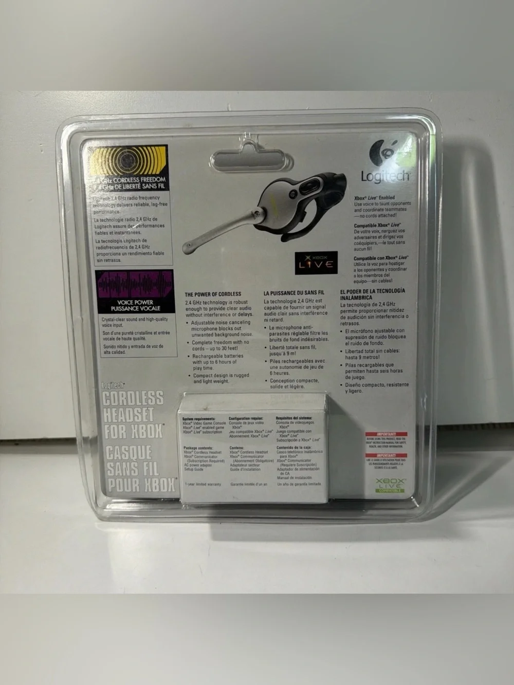 Logitech Cordless Headset Xbox Original 2.4GHz NEW Sealed Rare OEM